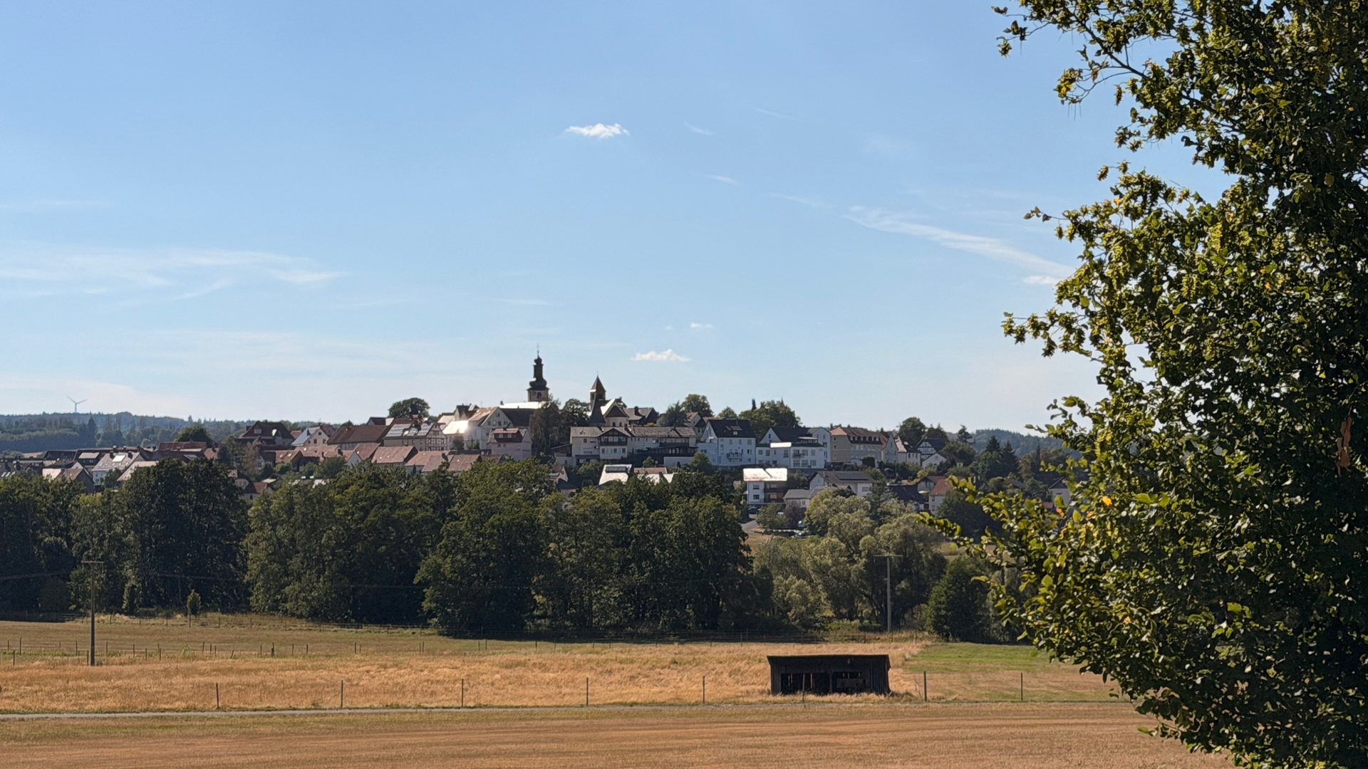 Panoramablick auf Herbstein im Vogelsberg