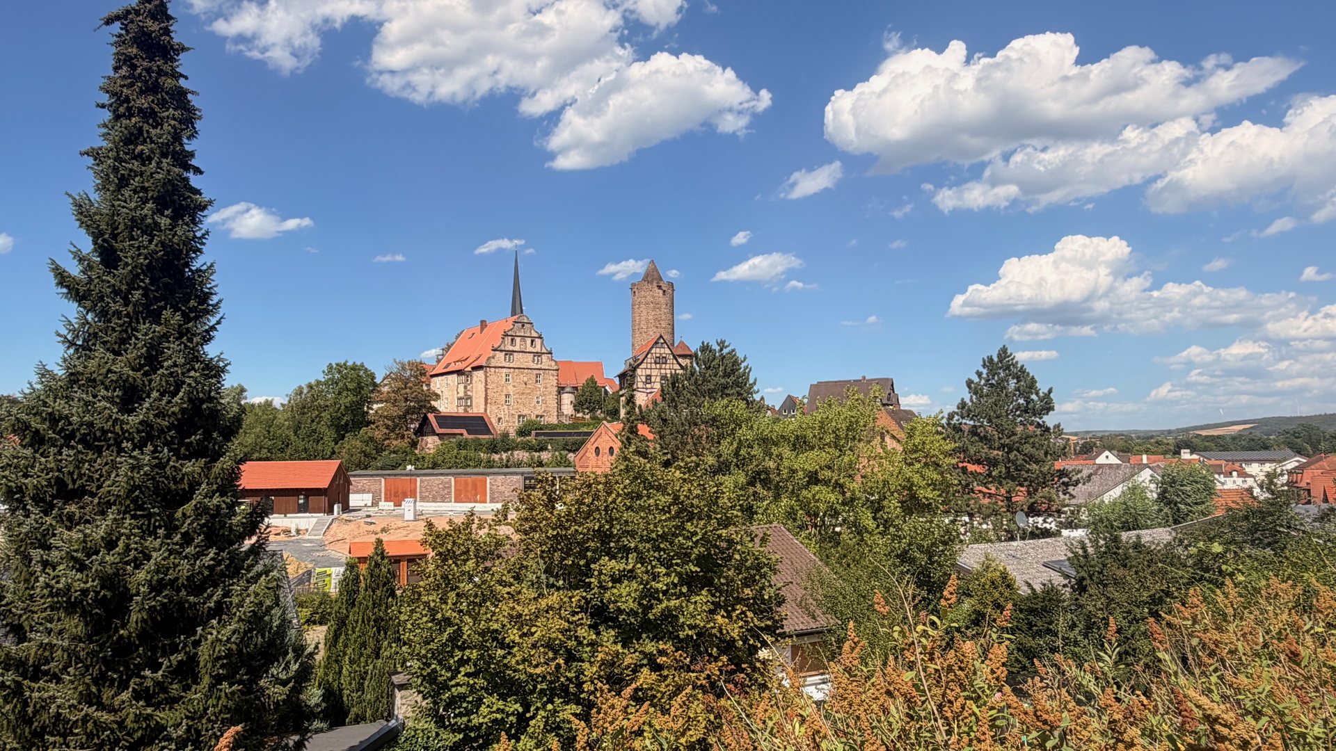 Blick auf die Türme der Burgenstadt Schlitz