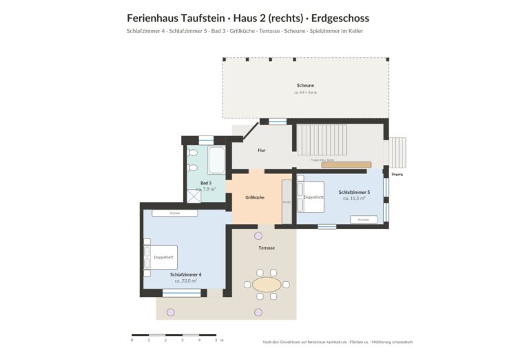 Ferienhaus Taufstein Haus 2 · Grundriss Erdgeschoss