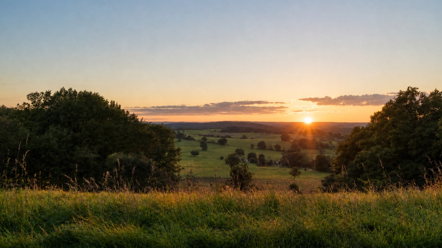 Sonnenuntergang über dem Vogelsberg